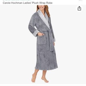 Carole Hochman Ladies' Plush Robe, Gray, Small